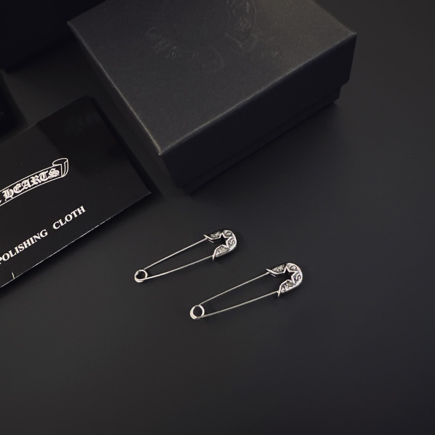 Chrome Hearts Silver Safety Pins